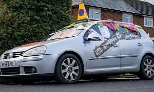 Abandoned VW Golf Gets 1-Year Anniversary Party as Classy Form of Protest