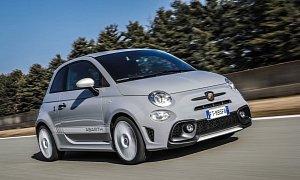 Abarth 595 esseesse Reveals With Awesome Grey Paint and Carbon Spec