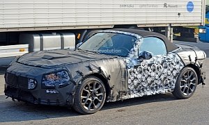 Abarth Hot Version of Fiat 124 Spider Spied for the First Time with Quad Exhaust