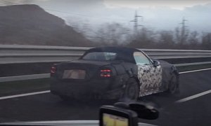 Abarth Version of Fiat 124 Spider Spied on a Highway in Italy