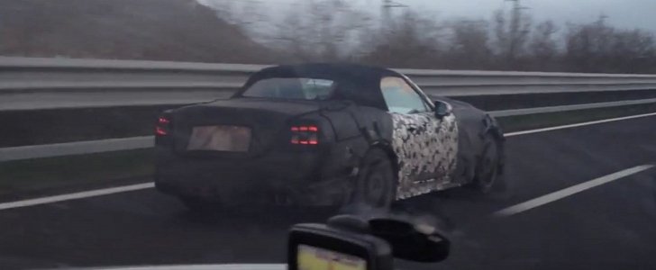 Abarth Version of Fiat 124 Spider Abarth Spied on a Highway in Italy