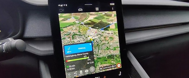 The new version of ABRP on Android Automotive