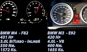Acceleration and Sound Test: BMW M4 vs BMW E92 M3
