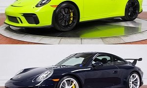 Acid Green vs. Dark Sea Blue 2018 Porsche 911 GT3 Color Battle Is Lit