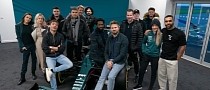 Actors Bradley James and Ed Westwick Spend Day at Silverstone, Racing Aston Martins