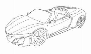 Acura NSX Roadster Leaked via Patent Drawings