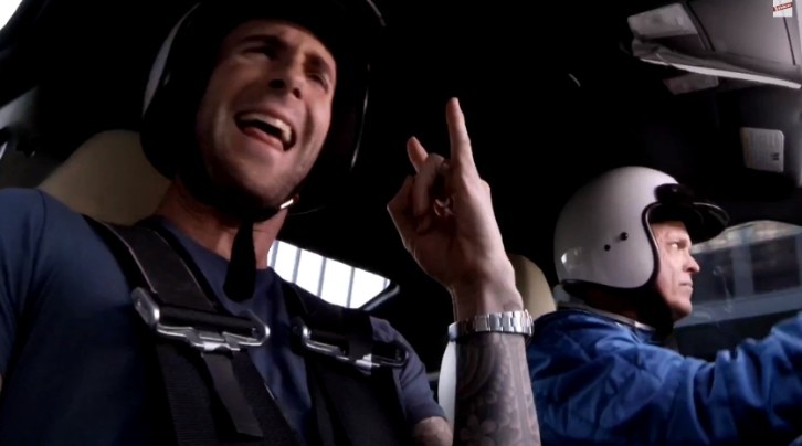 Adam Levine Has a High Pitched Voice When Riding in a Nissan GT-R