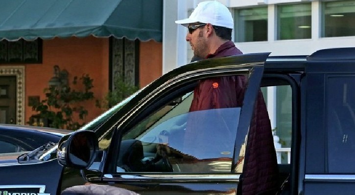 Adam Sandler and his Cadillac Escalade