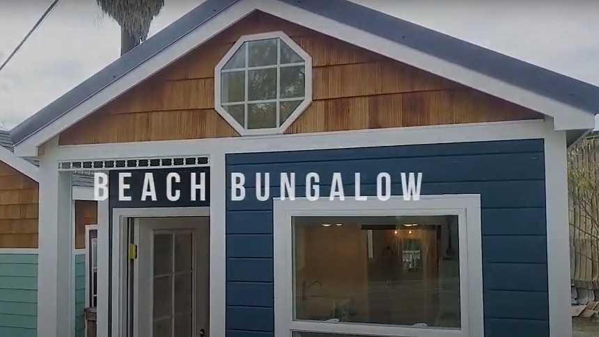 The Beach Bungalow boasts a beautiful octogonal window