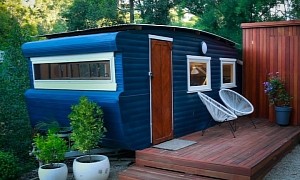 Adorable Hidden Cabin Is Actually a Vintage Camper in Disguise