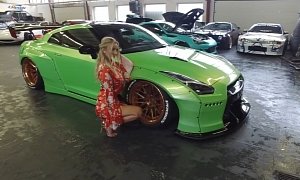 Adult Star Mareike Fox Makes Photo Shoot With Her Widebody Nissan GT-R