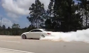 ADV.1 Wheels Take Mercedes CLS63 AMG for a Burnout