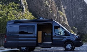 Adventurous Couple Converts Transit Van Into a Functional Camper for $20K