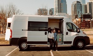 Adventurous Couple Turns Ram ProMaster Van Into a Cozy Tiny House on Wheels