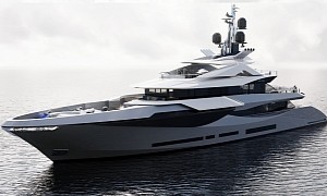 AES 50 Yacht Concept Is a Stylish Explorer With Two Pools and Hydraulic Swim Platform