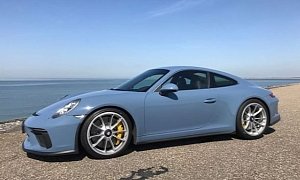 Aetna Blue 2018 Porsche 911 GT3 Touring Package Goes Sky-High in The Netherlands
