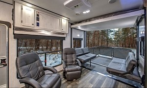 Affordable Lithium RV Trailer Sleeps Two Families and a Garage Full of Toys