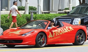 Afrojack Cruises Miami Streets in a Personalized Ferrari 458