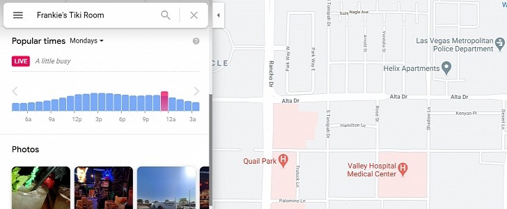 Google Maps displays live busyness data on all platforms, including on the web