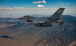 Aggressor F-16 Fighting Falcon Looks Scary, Dark Blobs Lurk on the Ground
