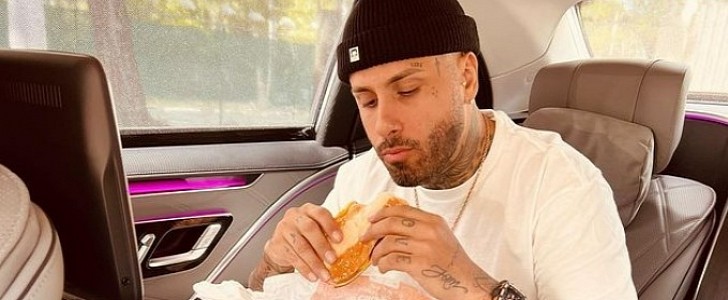 Nicky Jam and Mercedes-Maybach S-Class