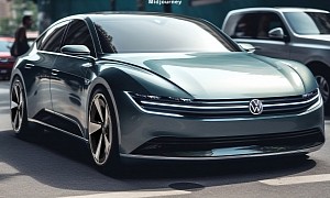 AI-Designed Volkswagen Sedan Looks Just Like a Taycan-Based EV Rather Than an ID.7