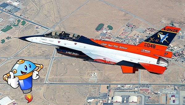 The exact F-16 Fighting Falcon flown by AI in December