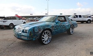 Airbrushed Chevy Monte Carlo With Reverse Hood and Trunk Looks Truly Ocean-Cool