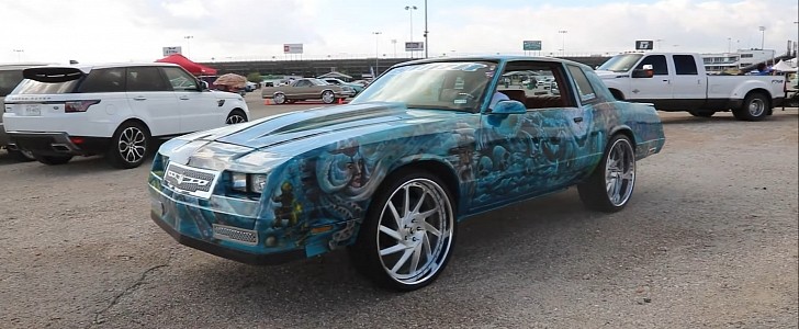 G-body Chevrolet Monte Carlo SS with full airbrush body, reverse trunk and hood, 24-inch Forgiatos