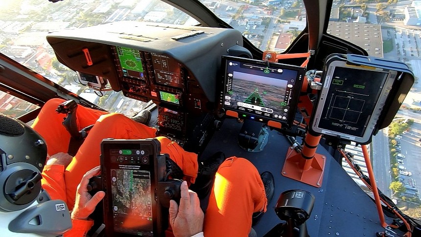 Airbus completed a tablet-monitored autonomous helicopter flight
