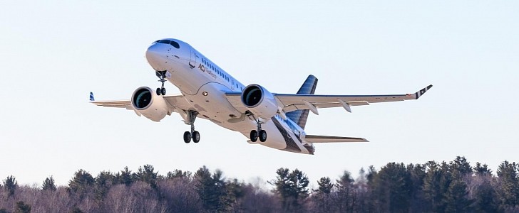 Airbus ACJ TwoTwenty takes to the skies