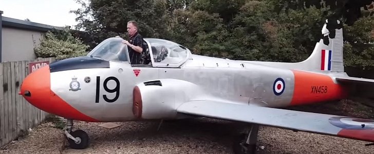 Paul Greig bought a jet off eBay, it now sits in his beer garden in the UK