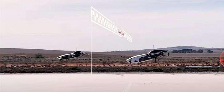 Two Airspeeder eVTOLs go blade-to-blade in the world's first flying car electric race