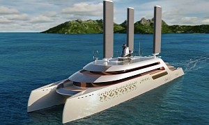 Albatross Sailing Catamaran Is a Striking, Very Luxurious Proposal for a Green Future