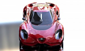 Alfa Romeo 4C Study Combines Retro and Futuristic Design