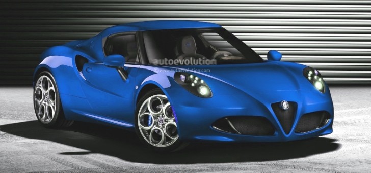 Alfa Romeo 4C blue