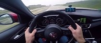 Alfa Romeo Giulia Q 183 MPH Autobahn Test on a Foggy, Rainy Day Is Ridiculous