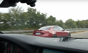 Alfa Romeo Giulia Q Gets Chased by BMW M5 on Autobahn, Speeding Ensues