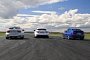 Alfa Romeo Giulia Q vs BMW M3 Competition vs Cadillac ATS-V Drag Race Is Brutal