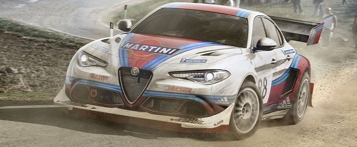 Alfa Romeo Giulia Rally Car rendering