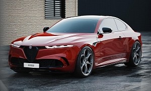 Alfa Romeo Giulia Sprint Quadrifoglio Coupe Gets Imagined as Posh BMW M2 Rival