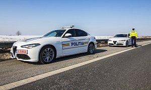 Alfa Romeo Giulia Veloce Reporting For Police Duty In Romania