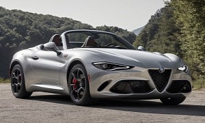 Alfa Romeo Spider Makes AI-Supported CGI Return, No Sign of an EV Lifestyle Yet