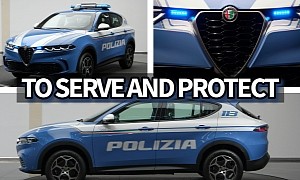 Alfa Romeo's Smallest Crossover Becomes a Police Car in Italy