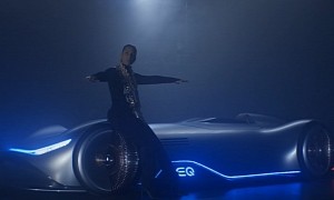 Alicia Keys Is a Vision With the Mercedes-Benz Vision EQ Silver Arrow in "City of Gods"