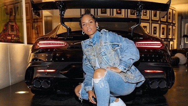 Alicia Keys and Mercedes-AMG GT Black Series P One