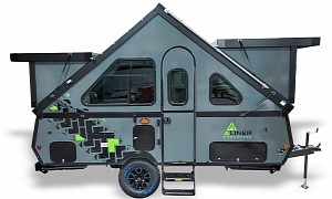 Aliner's New Evolution A-Frame Travel Trailer Handles Mobile Living With Mindful Goodies