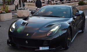 All-Black Ferrari F12 TdF Is a Monaco Natural, Looks Mind-Bending