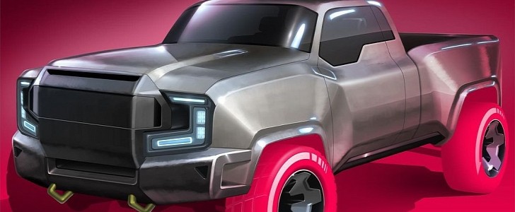 All-Electric Ford F-150 Lightning rendering