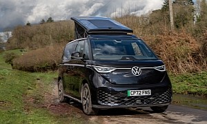 All-Electric Van Life Might Be Possible in This $100K Volkswagen ID. Buzz Pop-Top Camper